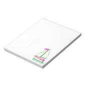 Farbiges Segelboot 2 Notepad Notizblock (Rotiert)