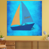 Farbiges Segelboot Leinwanddruck (Insitu (Wohnzimmer))