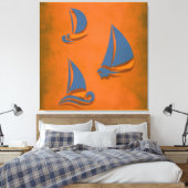 Farbiges Segelboot Leinwanddruck (Insitu (Schlafzimmer))