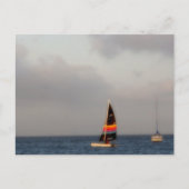 Farbiges Segelboot Postkarte (Vorderseite)