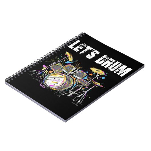 Farbiges Set mit Drumsticks Notizblock (Linke Seite)