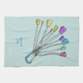 Farbiges Set von Kletternüssen Geschirrtuch (Horizontal)