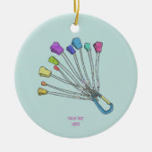 Farbiges Set von Kletternüssen Keramik Ornament (Vorne)