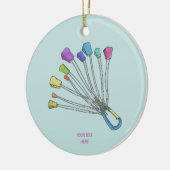 Farbiges Set von Kletternüssen Keramik Ornament (Links)