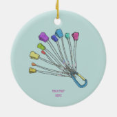 Farbiges Set von Kletternüssen Keramik Ornament (Hinten)