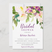 Farbiges Sommer Lila Blumengebirge Brautparty Einladung (Vorderseite)