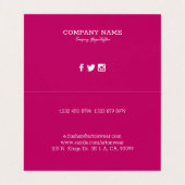 Farbiges Sommerkulstmuster Visitenkarten (Innenseite Aufgefaltet)