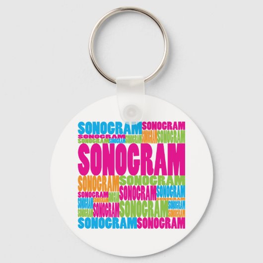 Farbiges Sonogramm Schlüsselanhänger (Vorderseite)