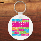 Farbiges Sonogramm Schlüsselanhänger (Vorderseite)