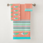 Farbiges Southwestern Feather Bath Set (Insitu)