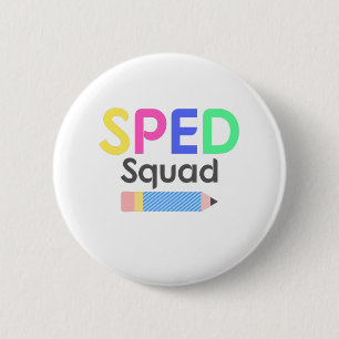 Farbiges Special Bildung Shirt, SpringSquad Button