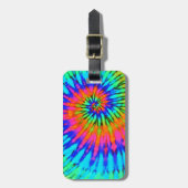Farbiges Spiral-Tie-Dye-Gepäckanhänger Gepäckanhänger (Vorderseite vertikal)