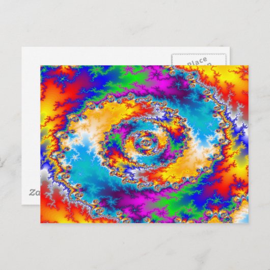 Farbiges Spiraldesign: Postkarte (Vorne/Hinten)