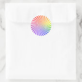 Farbiges Spiraldesign: Runder Aufkleber (Tasche)