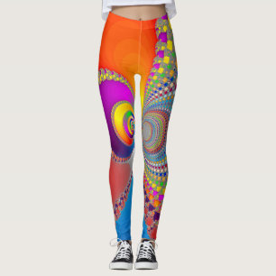 Farbiges SpiralFraktal Leggings