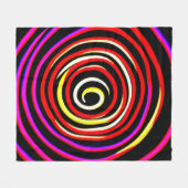 Farbiges Spiralmuster Fleecedecke (Vorderseite (Horizontal))