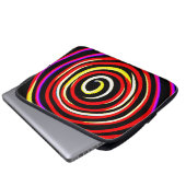 Farbiges Spiralmuster Laptopschutzhülle (Vorne Knopf)