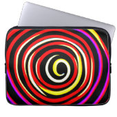 Farbiges Spiralmuster Laptopschutzhülle (Vorderseite)