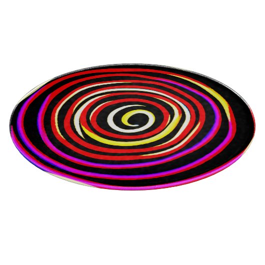 Farbiges Spiralmuster Schneidebrett (Ecke)