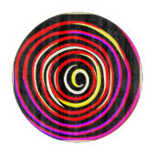Farbiges Spiralmuster Schneidebrett (Vorderseite)