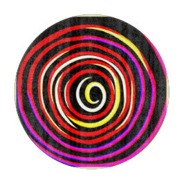 Farbiges Spiralmuster Schneidebrett