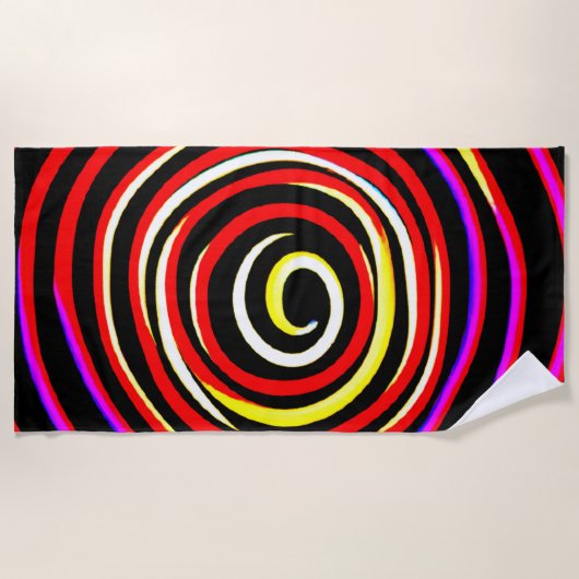 Farbiges Spiralmuster Strandtuch (Vorderseite)