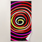 Farbiges Spiralmuster Strandtuch (Vorderseite)