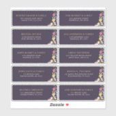 Farbiges Spring Wildblume Gästeschrift Aufkleber (Blatt)