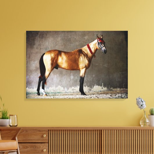 Farbiges Springpferd Leinwanddruck (Insitu (Wohnzimmer))