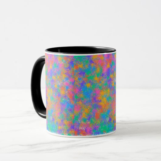 Farbiges Spritzer-Design Tasse (Vorderseite Links)