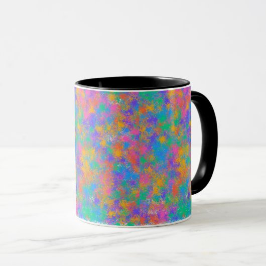 Farbiges Spritzer-Design Tasse (VorderseiteRechts)