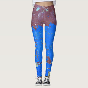 Farbiges Stahlrost: abstrakte Textur Leggings