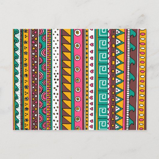 Farbiges Stammmuster Postkarte (Vorderseite)