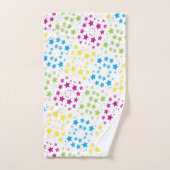 Farbiges Star Print Handtuch-Set mit weißem Hinter Badhandtuch Set (Handtuch)