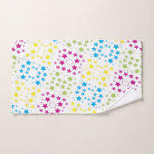 Farbiges Star Print Handtuch-Set mit weißem Hinter Badhandtuch Set (Handtuch)