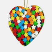 Farbiges Sternenmuster Keramikornament (Links)