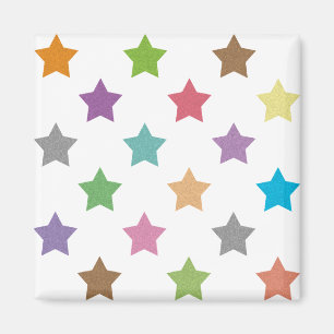 Farbiges Sternenmuster Magnet