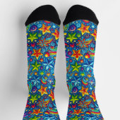 Farbiges Sternenmuster Socken (Oben)