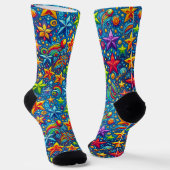 Farbiges Sternenmuster Socken (Gewinkelt)