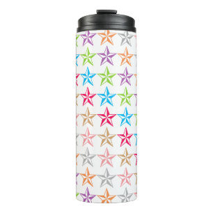 Farbiges Sternenmuster Thermosbecher