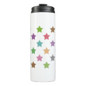 Farbiges Sternenmuster Thermosbecher (Vorderseite)