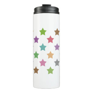 Farbiges Sternenmuster Thermosbecher