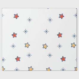 Farbiges Sternenwackelpapier Geschenkpapier