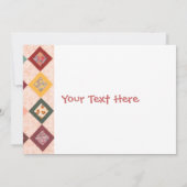 Farbiges Stoffmuster Einladung (Rückseite)