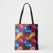 Farbiges Stoffmuster Tasche (Vorderseite)