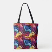 Farbiges Stoffmuster Tasche (Rückseite)