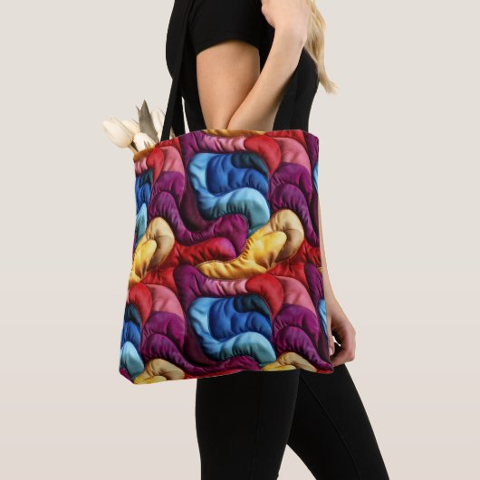 Farbiges Stoffmuster Tasche (Von Nahem)