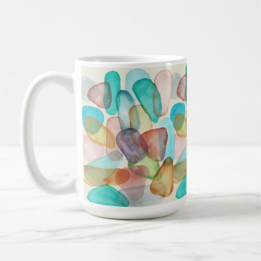 Farbiges Strandglas Kaffeetasse (Links)