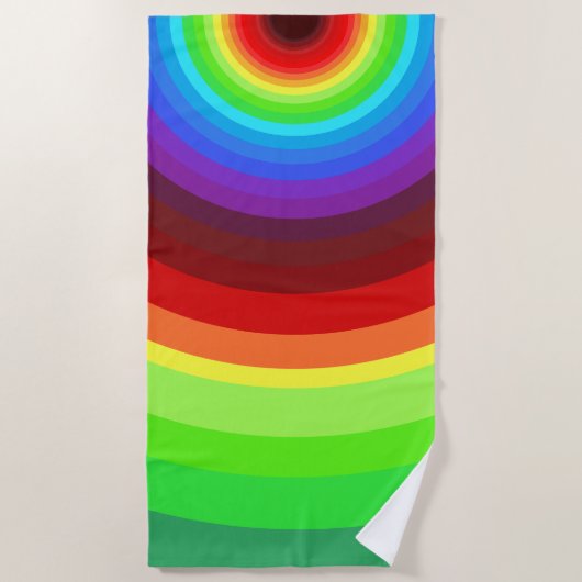 Farbiges Strandtuch mit Regenbogenfarben (Vorderseite)