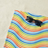 Farbiges Strandtuch von Wavy Lines (Beispiel)